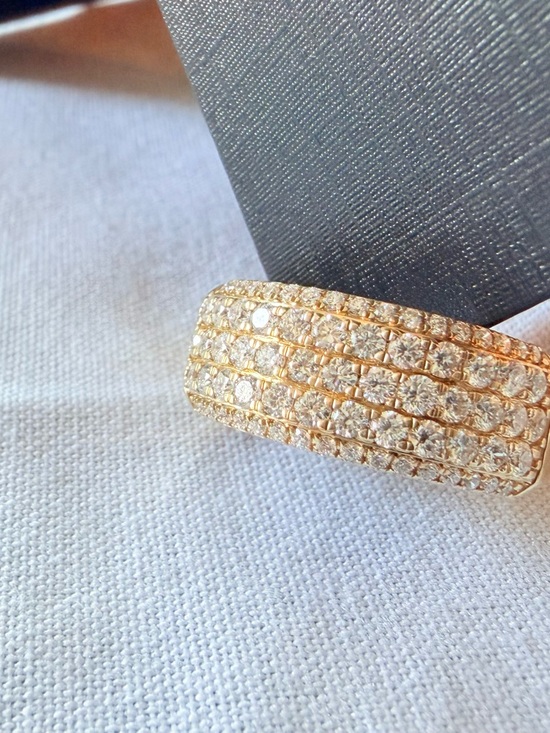 Kay Jewelers Other - Kay Jewelers Gold-Tone Multi-Row Pavé Crystal Band